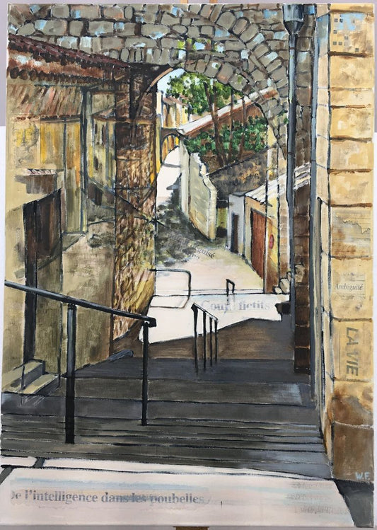 Sisteron. Rue du Glissoir. Porte de la Niere.
